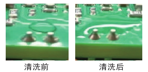 等離子清洗前后航空電子產品印制板組件水滴角的對比